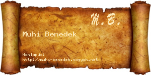 Muhi Benedek névjegykártya