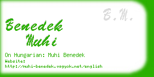 benedek muhi business card